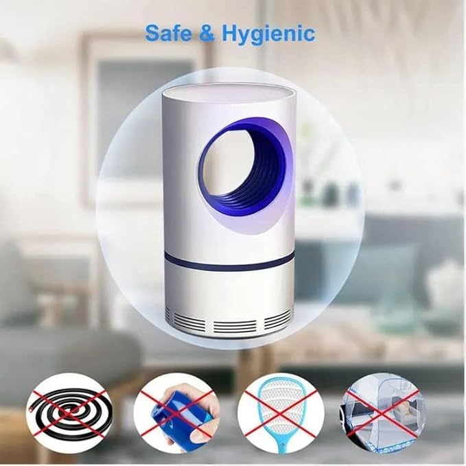 Mosquito Killer Lamp International Eco Friendly Bug Zapper Electric Mosquito Lamp Dual Mosquito Zapper Lamp Indoor Insect Trap Portable Killer Lamp.M61 (White) -JN KART