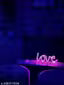Pink Love Neon Led Light Sign for Love Room Decoration Accessory, Table Decoration, Gifts, Night Light ( USB + Battery )(PINK) || Love light lamp || Love Neon Lights || Love Lighting gift ||Love Lights || Love withe Neon Light - JN KART