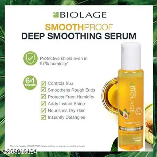 Biolage Deep Smoothing 6-In-1 Hair Serum for Frizzy Hair 100 ml (Pack of 1)